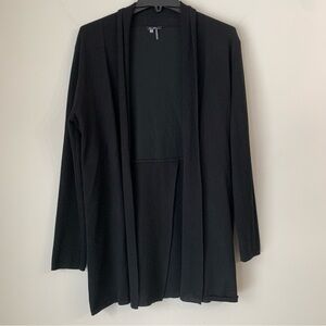 VILA Milano Black Cotton Open Front Cardigan Size Large